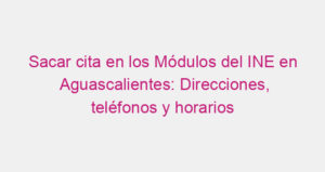 Sacar cita en los Módulos del INE en Aguascalientes: Direcciones, teléfonos y horarios