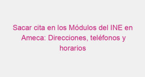 Sacar cita en los Módulos del INE en Ameca: Direcciones, teléfonos y horarios