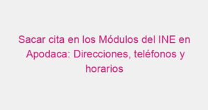 Sacar cita en los Módulos del INE en Apodaca: Direcciones, teléfonos y horarios