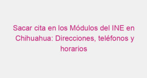 Sacar cita en los Módulos del INE en Chihuahua: Direcciones, teléfonos y horarios