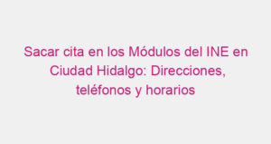 Sacar cita en los Módulos del INE en Ciudad Hidalgo: Direcciones, teléfonos y horarios