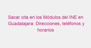 Sacar cita en los Módulos del INE en Guadalajara: Direcciones, teléfonos y horarios