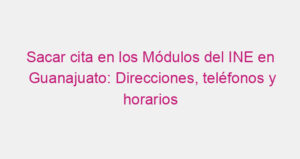 Sacar cita en los Módulos del INE en Guanajuato: Direcciones, teléfonos y horarios
