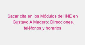 Sacar cita en los Módulos del INE en Gustavo A Madero: Direcciones, teléfonos y horarios