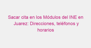 Sacar cita en los Módulos del INE en Juarez: Direcciones, teléfonos y horarios