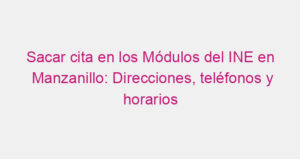 Sacar cita en los Módulos del INE en Manzanillo: Direcciones, teléfonos y horarios