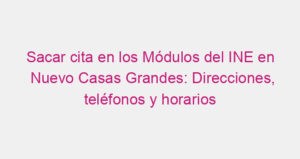 Sacar cita en los Módulos del INE en Nuevo Casas Grandes: Direcciones, teléfonos y horarios