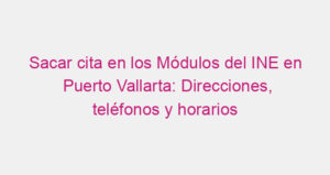Sacar cita en los Módulos del INE en Puerto Vallarta: Direcciones, teléfonos y horarios
