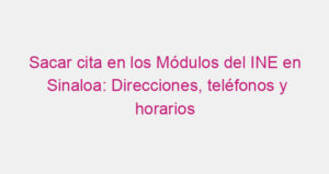 Sacar cita en los Módulos del INE en Sinaloa: Direcciones, teléfonos y horarios