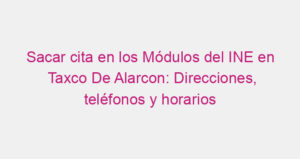 Sacar cita en los Módulos del INE en Taxco De Alarcon: Direcciones, teléfonos y horarios