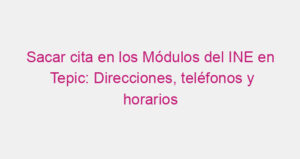 Sacar cita en los Módulos del INE en Tepic: Direcciones, teléfonos y horarios