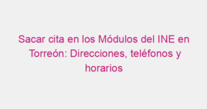 Sacar cita en los Módulos del INE en Torreón: Direcciones, teléfonos y horarios