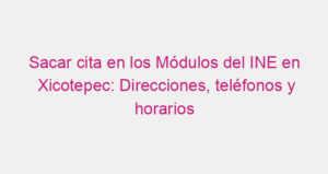Sacar cita en los Módulos del INE en Xicotepec: Direcciones, teléfonos y horarios